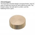 Uxcell Knurled Thumb Nuts 4pcs M3 X D20mm H7mm Brass Nut Flat Head Blind Hole Lock Adjusting For 3d Printer Parts