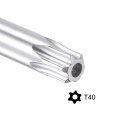 Uxcell T40 Anti Tamper Proof Torx Star Key Bit Wrench L-shape 7-inch Long Arm Cr-v Steel 2 Pcs