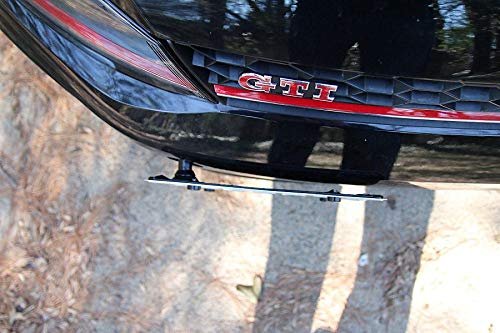 Bumper Tow Hook License Plate Mount Bracket For Volkswagen Mk7 Golf Gti 2015 2022 Holder Set W Unique Screw Bolts Black Caps