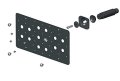 Bumper Tow Hook License Plate Mount Bracket For Volkswagen Mk7 Golf Gti 2015 2022 Holder Set W Unique Screw Bolts Black Caps