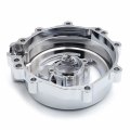 Httmt- Chrome Ninja Clear See Through Cnc Hollow Engine Stator Cover Crankcase Left Compatible With 2009-2021 Kawasak Zx-6r