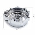 Httmt- Chrome Ninja Clear See Through Cnc Hollow Engine Stator Cover Crankcase Left Compatible With 2009-2021 Kawasak Zx-6r