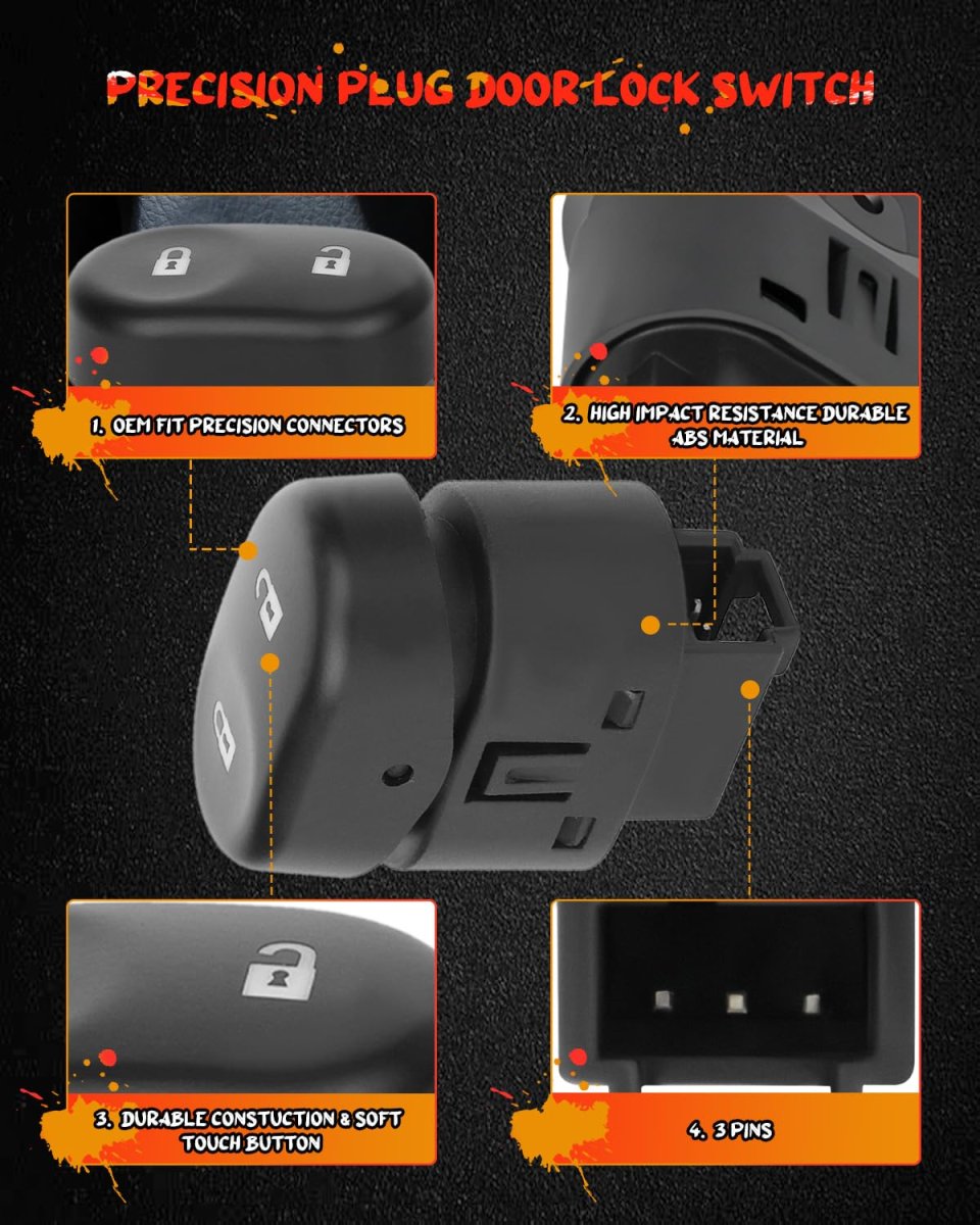 Passenger Side Car Door Lock Switch For Chevrolet Malibu 2008 2009 Front Right Control 15835662