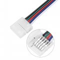 Uxcell 5 Pin 10mm Solderless Strip To Jumper Cable 150mm Length For 5050 Rgb Led Lights 10pcs