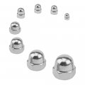 Xingyheng 140pcs 7kinds 304 Stainless Steel M3 M4 M5 M6 M8 M10 M12 Acorn Cap Nut Decorative Hex Dome Nuts Assortment Kit 