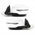A-premium Pair 2 Driver And Passenger Side Power Door Mirror Compatible With Nissan Rogue 2017-2020 Heated Manual Folding White