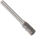 Drill America Dul Series Solid Carbide Bur Double Cut Sa3 Cylindrical 1 4 Shank 8 Head Diameter 3 Cutting Length Pack Of 