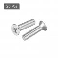 Uxcell 1 4-20x1 Flat Head Machine Screws Phillips 304 Stainless Steel Bolts 25pcs