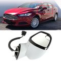 Left Driver Side Mirror Heated Manual Fold Power Glass Adjustment 7 Wires Replacement For 2015-2016 Fusion Fo1320541