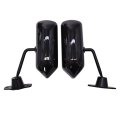 2pcs Universal F1 Style Racing Side Rearview Wing Mirrors With Blue Glass 