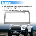 X Autohaux 2pcs License Plate Frame Metal Stainless Steel Front Rear Car Tag Cover Frames With Screws Bolts And Anti Rattle