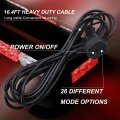 16 8 In Led Strobe Flashing Light Bar 26 Modes Emergency Hazard Warning Beacon With Magnetic Base For Car Trucks Trailer Roof