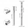Uxcell Tap Bit Sets 3 8-24 Unf H2 Straight Flute Machine Thread Milling Extra Long 8 5mm High Speed Steel Hss Twist Drill