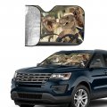 Yosa Tyrannosaurus Driver Car Windshield Sun Shade Animal World Auto Frontshade Visor Dinosaur Family Sunshield Protector Block
