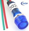 20 Yuco Yc-9wrt-1b-220-20 Miniature Indicator Light 9mm Cylindrical Cap Ac Dc Blue 220v 