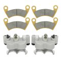 Front Left Right Brake Calipers With Pads Replacement For Polaris Ranger 500 570 800 900 Crew Xp 1000 