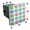 Cute Kawaii Baby Elephants Pattern Tow Trailer Hitch Cover Plug Insert