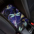 Cozeyat Blue Dragonfly Pattern Auto Center Console Pad Soft Arm Rest Seat Box Protector Non Slip Armrest Cover Universal Fit 