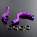 Silicone Radiator Coolant Hose Pipe Kit With Clamps For Civic Type Rep3k 20a Purple Heavy Duty Nylon 4 5mm Thickness 