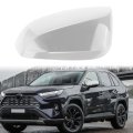 White Left Mirror Cover For 2019 2025 Toyota Rav4 With Turn Signal Fits Xle Xse And Limited Hybrid Direct Replace Clip On Style 