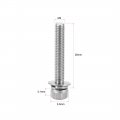 Uxcell M3 X 20mm Stainless Steel Hex Socket Head Cap Screws Bolts Combine With Spring Washer And Plain Washers 10pcs