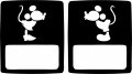 Mouse Mice Kissing Tail Lamp Light Covers For Jeep Wrangler Jl Non Led Black Set Of 2 