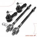 A-premium Set Of 4 Front Inner Outer Tie Rod End Kit Compatible With Hyundai Accent 2000 2001 2002 2003 2004 2005