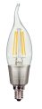 Satco S9574 Candelabra Bulb In Light Finish 5 00 Inches 450lm Candelabra Base Decorative Bent Tip Ca11-shape 