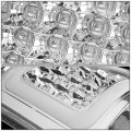 Compatible With Silverado Gmt800 4pc Pair Of Smoked Lens Amber Corner Headlight Chrome Clear 3d Led Tail Light
