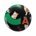 1080 Graphics Cute Cat Group Meow Key Chain Double Sided Stainless Steel Keychain 