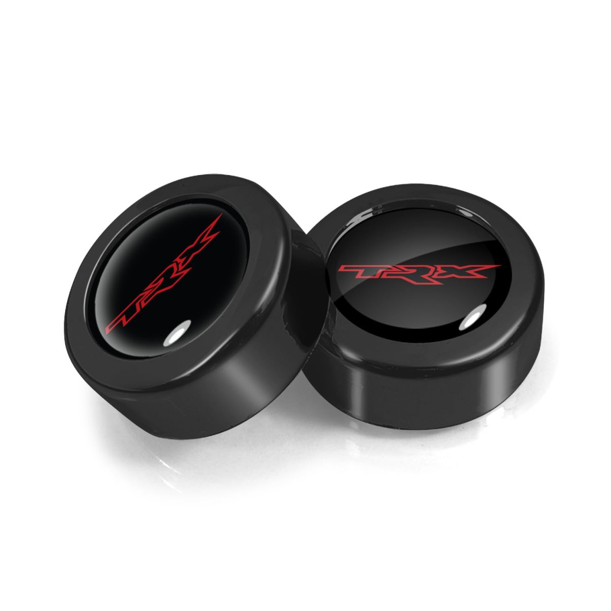 Ram 1500 Trx Logo Black Dome License Plate Frame Screw Cover Set 0 7 In Abs Plastic Official Licensed 2 Piece For Cars Trucks