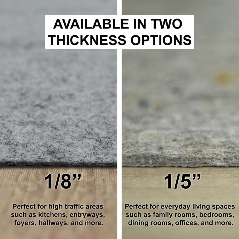 Mohawk Home 5 X 7 1 8 Low Profile Non Slip Rug Pad Felt Rubber Gripper Great For High Traffic Areas -safe All Floors