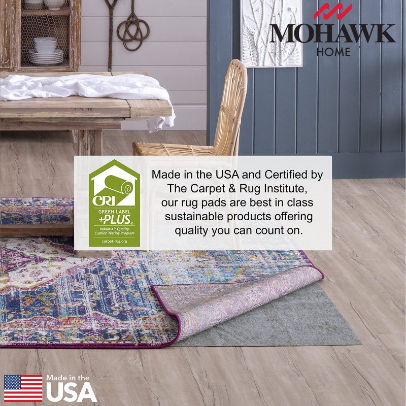 Mohawk Home 5 X 7 1 8 Low Profile Non Slip Rug Pad Felt Rubber Gripper Great For High Traffic Areas -safe All Floors