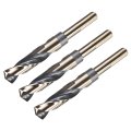 3pcs 3 4 Drill Bit 1 2 Reduced Shank M35 Cobalt 5 High-speed Steel Twist Black And Gold Finish 135a For High Hardness Materials 