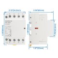 Baomain Ac Contactor 40a Coil 4 Pole Normally Closed Universal Circuit Control 35mm Din Rail Mount Ce Listed Bct-40 04 4nc