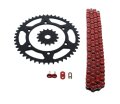 Chain Sprocket Set For Kawasaki Kx250 250 1999-2004 Red 114l Black 15 47 