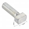 Uxcell M6 X 20mm T-slot Drop-in Stud Sliding Screw Bolt Carbon Steel 20pcs For Iso 30 Series Aluminum Profile