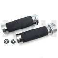 Chrome Cnc Precision Cut Skull Handlebar Grips 1 In 25mm For H-d Touring Sportster Dyna Cvo Street Bob Wide Glide V-rod