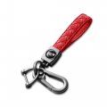 Heavy Duty Carabiner Keychain With Handmade Leather Strap And 360 Degree Rotatable Snap Swivel Anti Lost D Ring Car Fob Key 