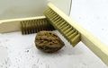 6pcs Wire Brushes Wood Handle Brass Brush Cleaning Tool For Polishing Burr Rust Grinding Olive And Walnut 