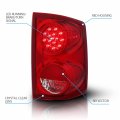 Amerilite For 2005-2011 Dodge Dakota Clear Red Led Replacement Tail Light Assembly Driver And Passenger Side