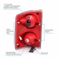 Amerilite For 2005-2011 Dodge Dakota Clear Red Led Replacement Tail Light Assembly Driver And Passenger Side
