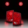 Amerilite For 2005-2011 Dodge Dakota Clear Red Led Replacement Tail Light Assembly Driver And Passenger Side