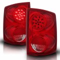 Amerilite For 2005-2011 Dodge Dakota Clear Red Led Replacement Tail Light Assembly Driver And Passenger Side
