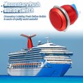 Uxcell 19 Mm Car Momentary Push Button Switch Aluminum Alloy Round Start Spst 1no Ac 250v Red