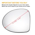 Car Rearview Left Driver Side Mirror Glass Replacement W Backing Plate Convex Heated White For Renault Twingo 2007-2009 Thalia