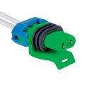 Isuzu Ascender 2003 04 05 06 07008 Connectors Blue Oval-shaped 2 Female Terminal 2 Wire For Ambient Air Temperature Sensor 