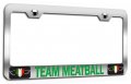 Team Meatball Italian Italy Chrome Metal License Plate Frame Tag Holder L81 