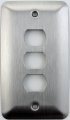 Mulberry Princess Style Satin Stainless Steel 1 Gang Switch Plate 3 Despard Openings 