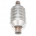 Universal High Flow Catalytic Converter 2 25 In Inlet Outlet Front Cat Convertor Direct Fit With O2 Port And Heat Shield Epa